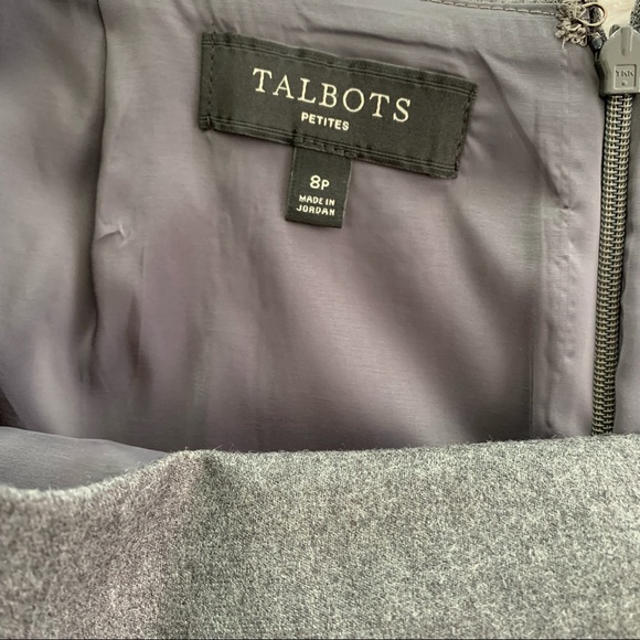 Talbots heather gray fully lined pencil skirt. Size 8P. - Picture 3 of 3